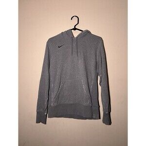 Nike Team Embroidered Logo Distressed Grey Pullover Hoodie Size Men's Medium